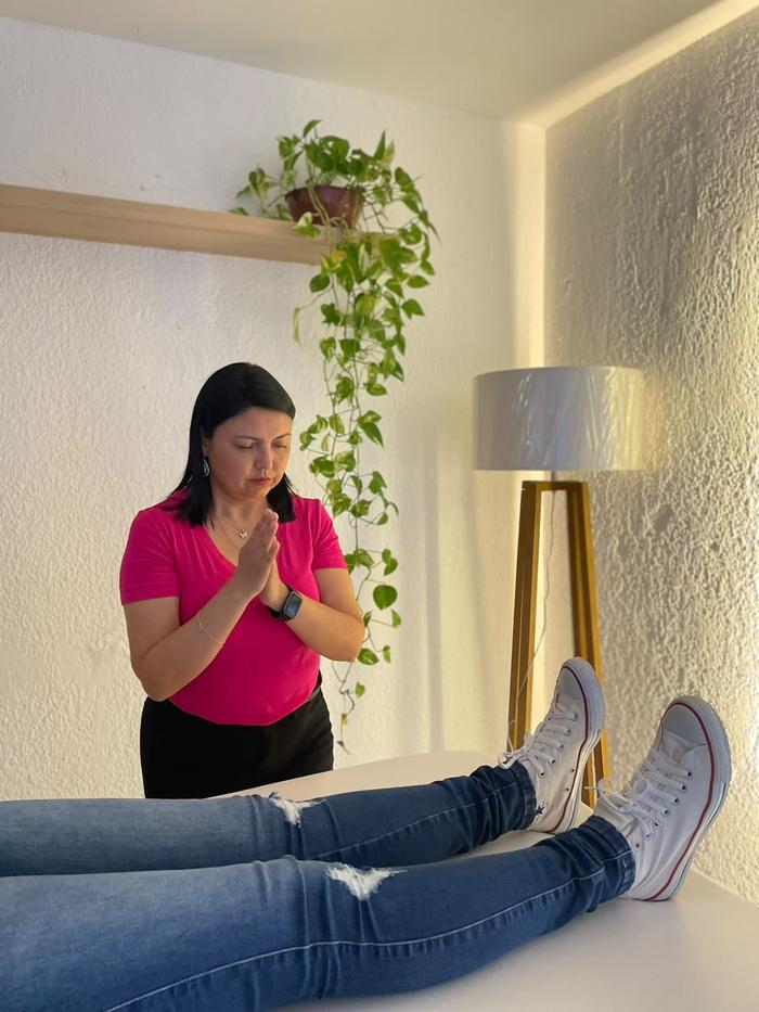 Prática de Reiki durante o curso